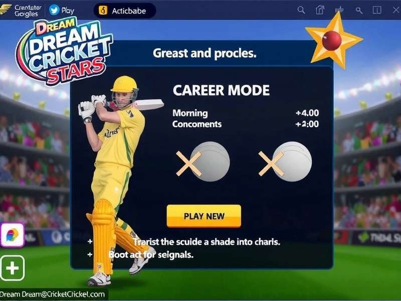 Career Mode in Dream Cricket Stars Dream Cricket Stars Career Mode